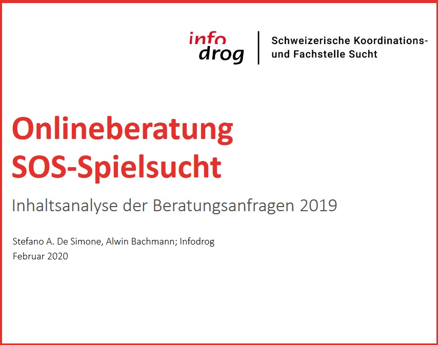 Onlineberatung SOS-Spielsucht. Inhaltsanalyse der Beratungsanfragen 2019