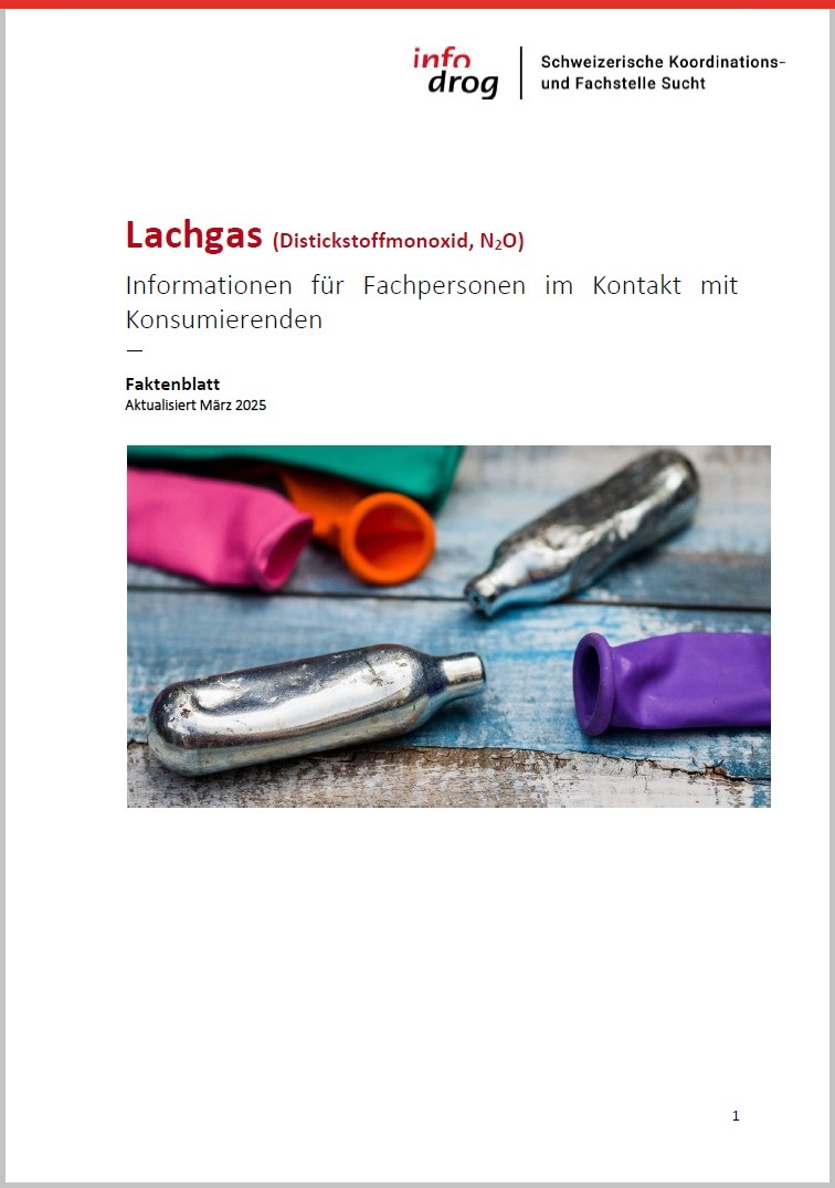 Lachgas – Faktenblatt für Fachpersonen im Kontakt mit Konsumierenden