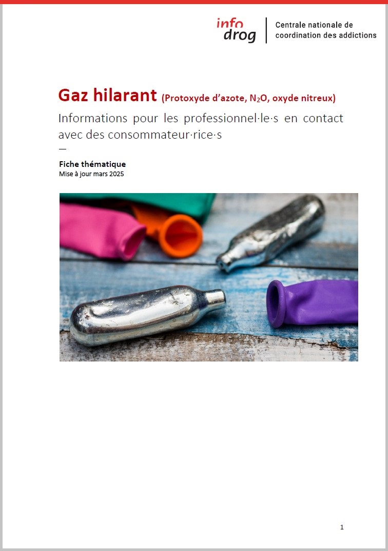 Gaz hilarant – fiche d'information pour les professionnel·le·s en contact avec des consommateur∙rice∙s